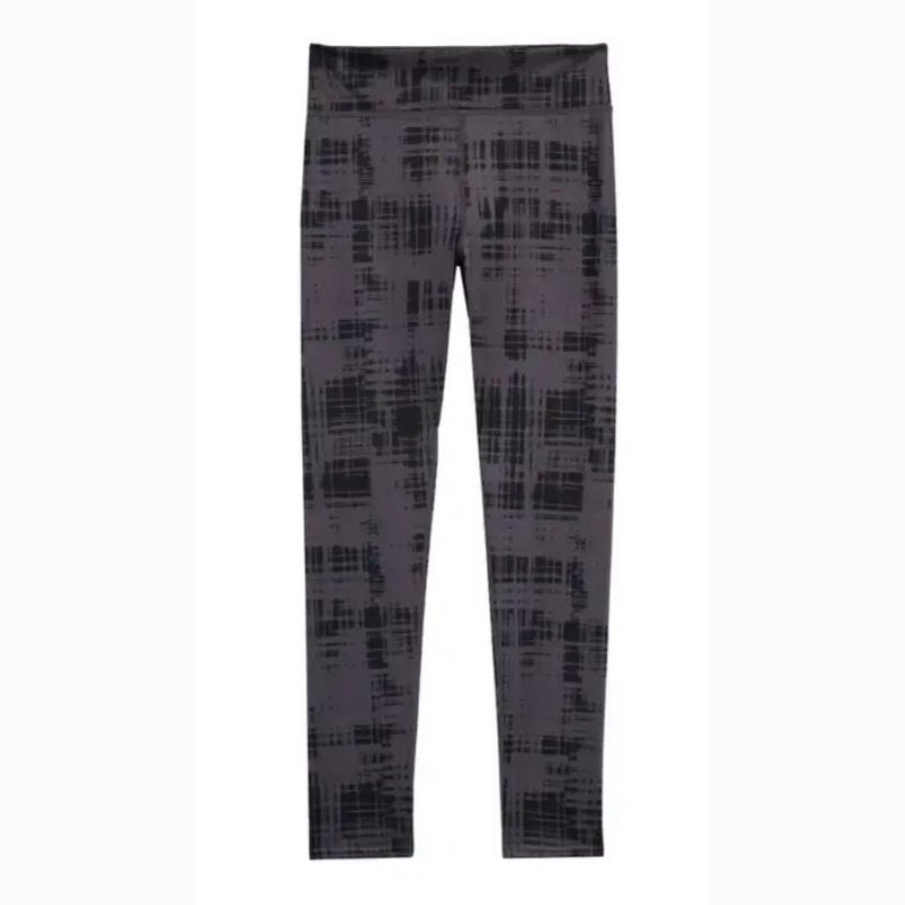 Zella Girl 'Grey Forged - Black Plaid" Studio Lite High Waist Ankle Leggings